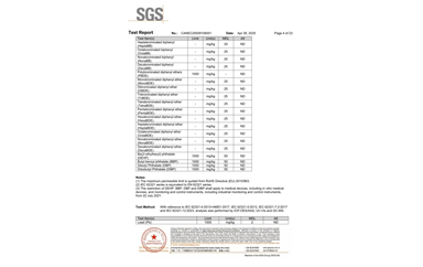 環(huán)保測試報告 ROHS+鹵素 CANEC25009106001