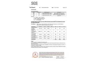 環(huán)保測(cè)試報(bào)告 TSCA CANEC25009106003