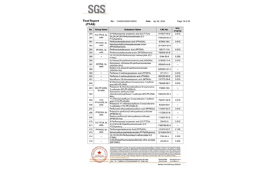 環(huán)保測試報告 PFAS CANEC25009106005