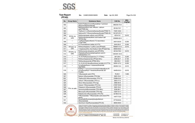 環(huán)保測試報告 PFAS CANEC25009106005