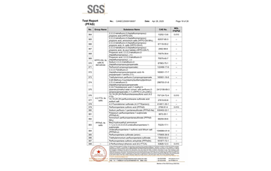 環(huán)保測試報(bào)告 PFAS CANEC25009106007