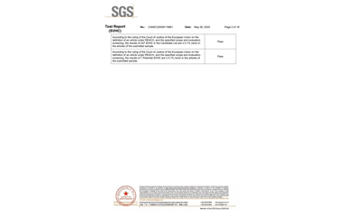 環(huán)保測試報(bào)告 SVHC CANEC25009119801