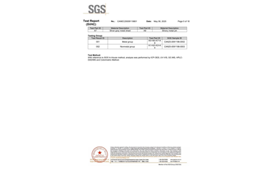 環(huán)保測試報(bào)告 SVHC CANEC25009119801